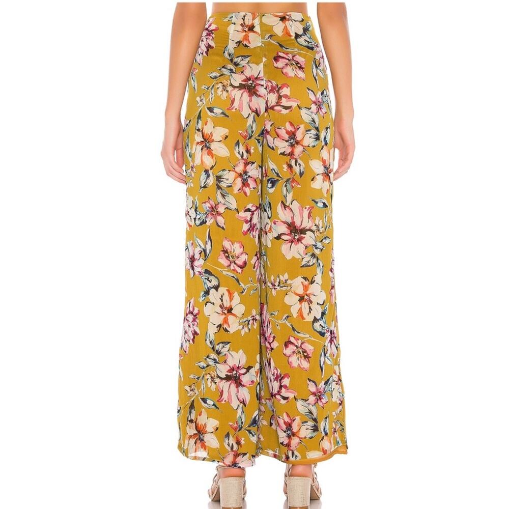 Tularosa Sydney Mustard Floral Wide Leg Pants X Small - Picture 4 of 7
